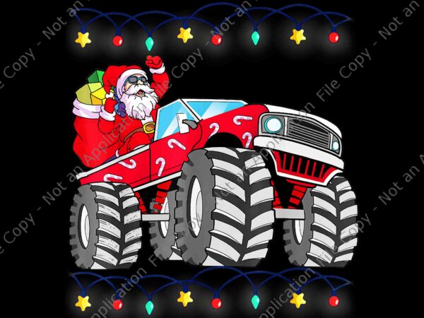 Santa driving xmas truck png, santa driving truck png, santa lights christmas png, santa xmas png, christmas png t shirt template vector