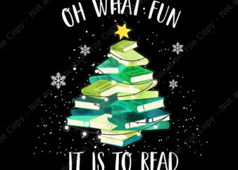 Oh What Fun It Is To Read Christmas Tree Book Png, Tree Book Christmas Png, Book Christmas Png, Book Xmas Png, Christmas Png