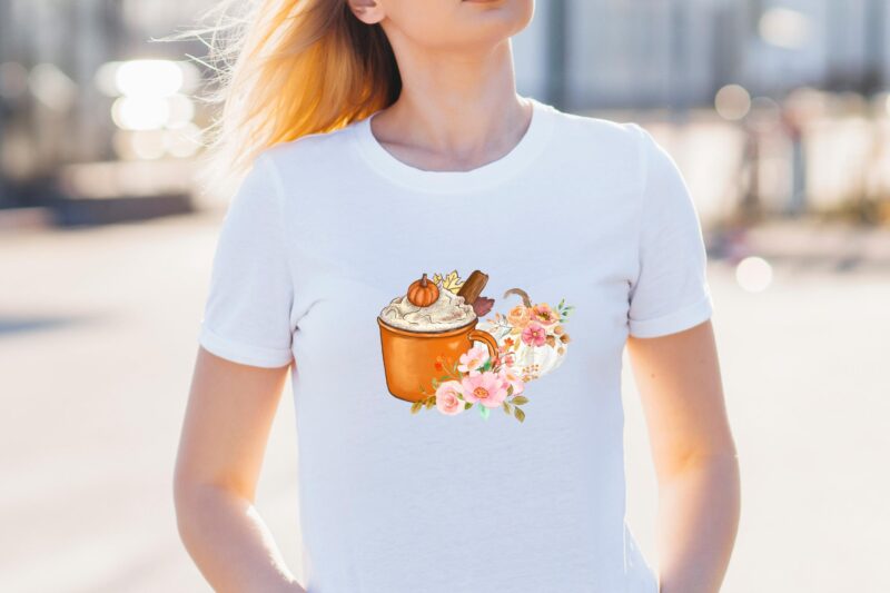 Fall Coffee Sublimation best T-shirt Design Clipart PNG