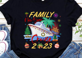 Family New Year Cruise 2023 Png, Happy New Year, Holiday Gift, Family Holiday, Family Vaction, Family Trip PNG File TC