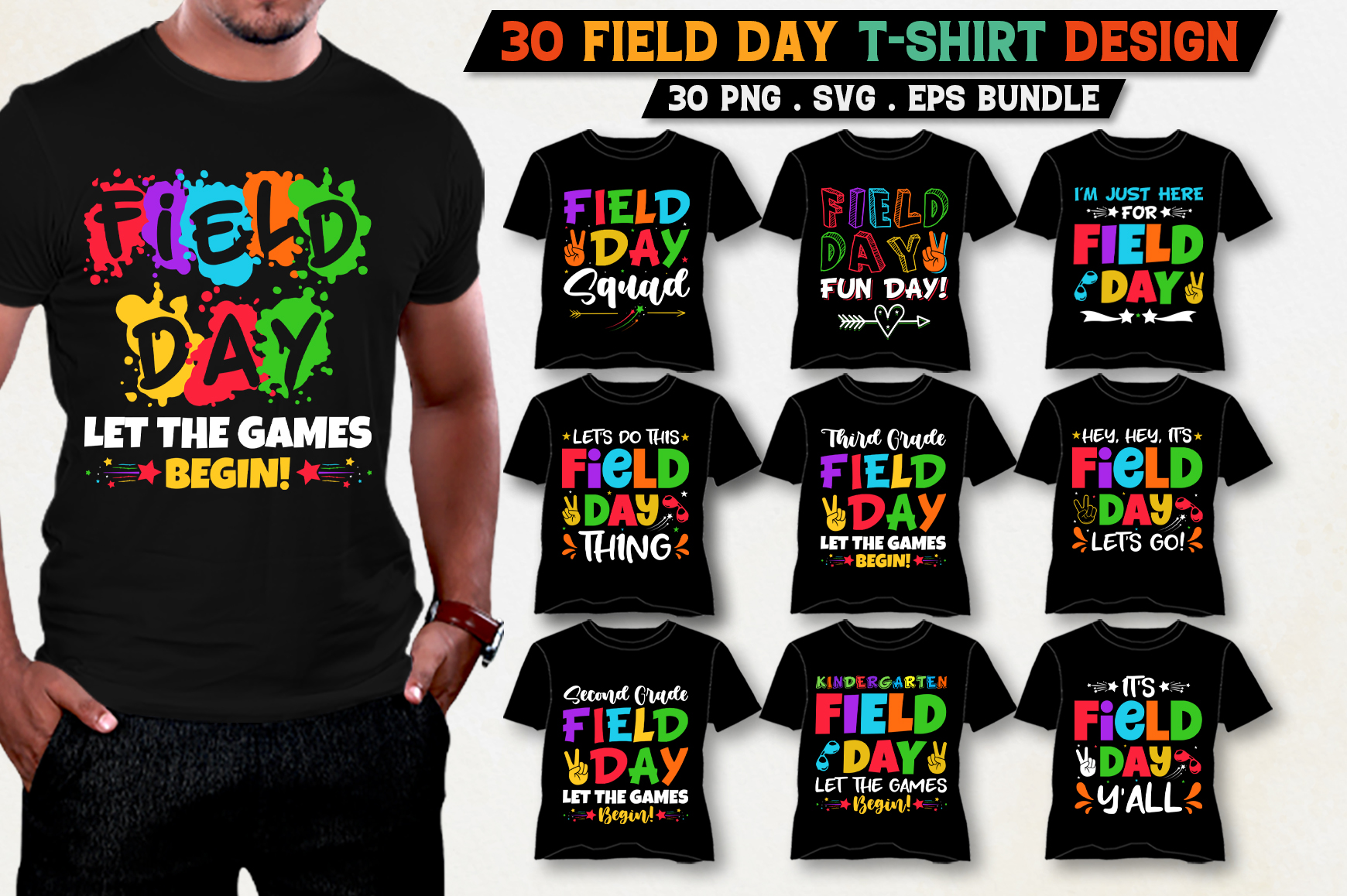 Field Day TShirt Design Bundle Buy tshirt designs