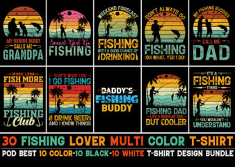 Fishing T-Shirt Design Bundle - Buy t-shirt designs