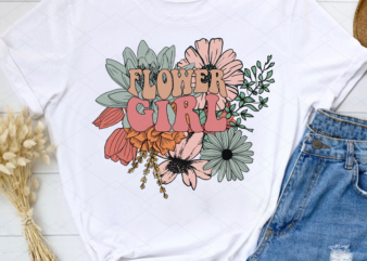 Flower Girl for Little Girls Flower Girl Gift Cute, Flower Girl Gift, Flower Girl Ideas, Birthday Gift, Holiday Gift PNG File TC t shirt graphic design