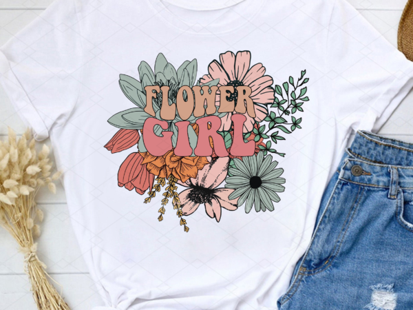 Flower girl for little girls flower girl gift cute, flower girl gift, flower girl ideas, birthday gift, holiday gift png file tc t shirt graphic design