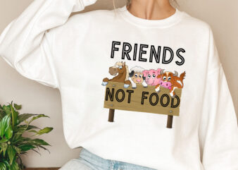 Friends Not Food Eating Animals Is Weird Png, Vegan Gift, Vegan png, Vegetarian Tee Herbivore, Holiday Gift PNG File TL