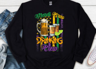 Funny Mardi Gras Drinking Crew Squad Carnival Tuesday Parade NL t shirt graphic design