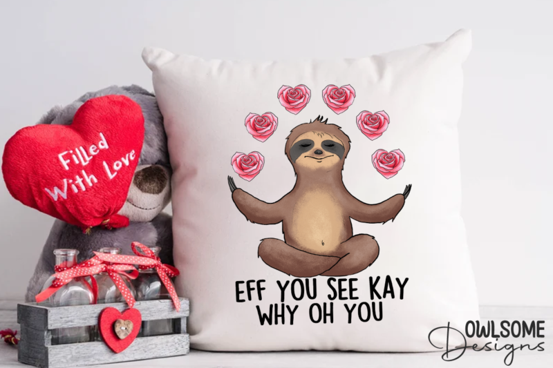 Sloth Valentine Sublimation Bundle