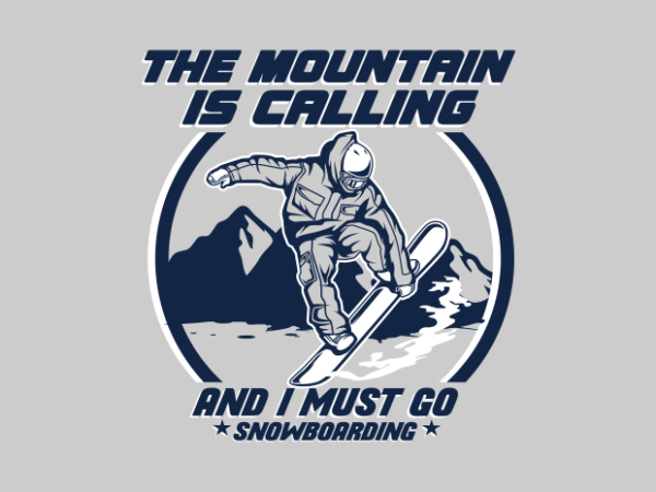Go snowboarding t shirt design template