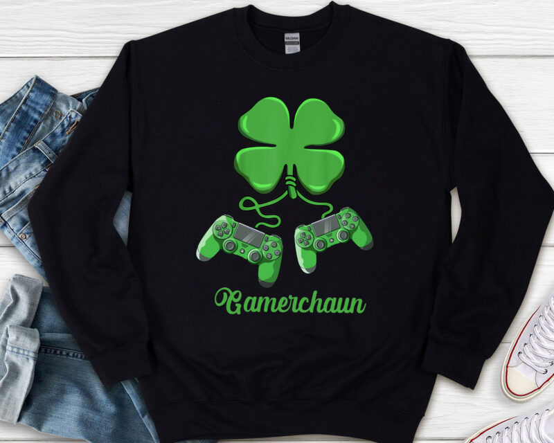 Gamerchaun Game Controller Irish Gamer Boys St Patricks Day Vintage NL