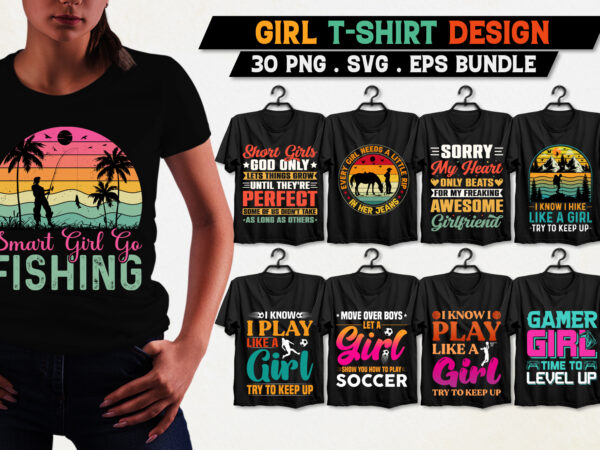 Girl t-shirt design bundle