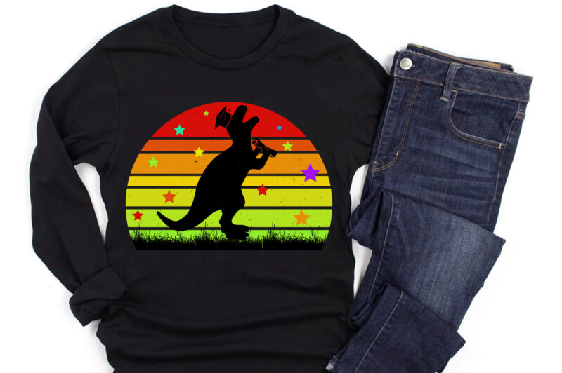 Graduate Sunset Colorful T-Shirt Graphic