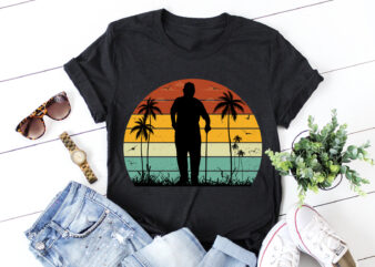 Grandpa Retro Vintage Sunset T-Shirt Design