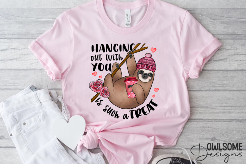 Sloth Valentine Sublimation Bundle