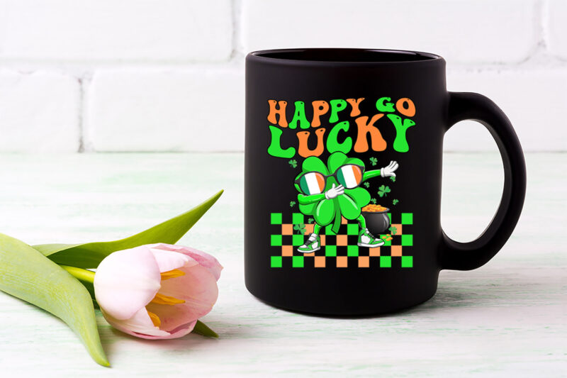 Happy Go Lucky , St Patricks Day, Retro St Patty , St Patty_s Day, Lucky Gift, Shamrock and Shenanigans