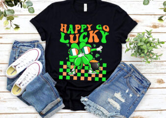 Happy Go Lucky , St Patricks Day, Retro St Patty , St Patty_s Day, Lucky Gift, Shamrock and Shenanigans graphic t shirt