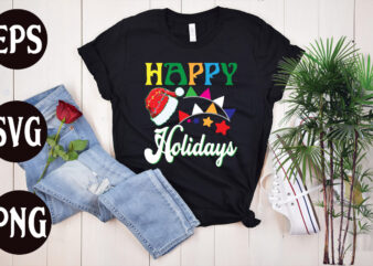 Happy Holidays retro design, Happy Holidays SVG design, christmas svg mega bundle ,130 christmas design bundle , christmas svg bundle , 20 christmas t-shirt design , winter svg bundle, christmas