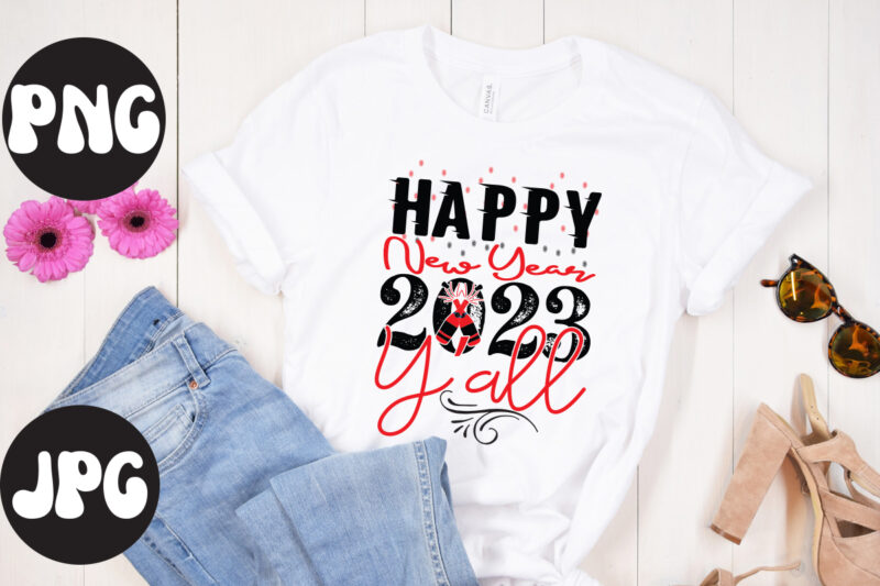 Happy New Year 2023 Y'all SVG design, christmas svg mega bundle ,130 christmas design bundle , christmas svg bundle , 20 christmas t-shirt design , winter svg bundle, christmas svg,