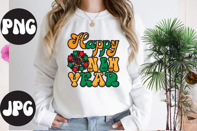 Happy New Year retro design, New Year's 2023 Png, New Year Same Hot Mess Png, New Year's Sublimation Design, Retro New Year Png, Happy New Year 2023 Png, 2023 Happy