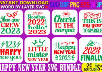 Happy New Year design bundle, Happy New Year design, Cut File, Sublimation, Printable svg png jpg, Happy New Year SVG, New Year’s SVG, Christmas SVG, Digital Download, Cut File, Sublimation,