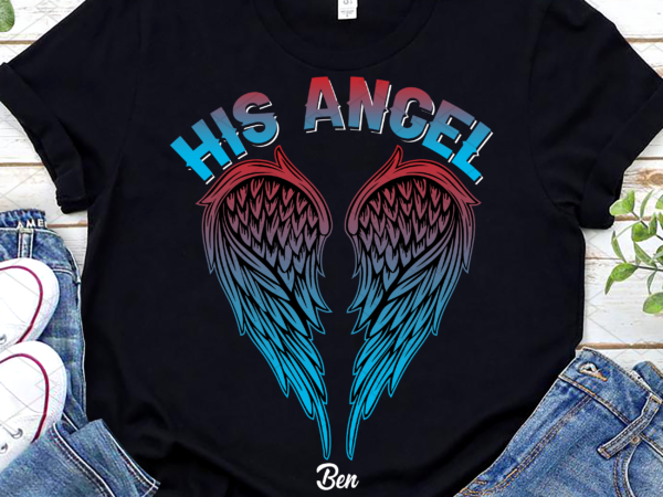 He keeps me safe his angel her guardian anniversary couple in love valentine’s day, couple gift, couple matching png tl graphic t shirt