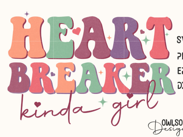 Heart breaker kinda girl retro quotes valentine graphic t shirt