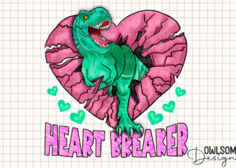 Heart Breaker T-Rex Valentine PNG