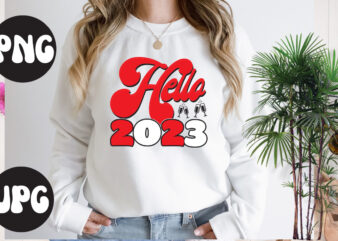 Hello 2023 retro design, Hello 2023 SVG design, New Year’s 2023 Png, New Year Same Hot Mess Png, New Year’s Sublimation Design, Retro New Year Png, Happy New Year 2023