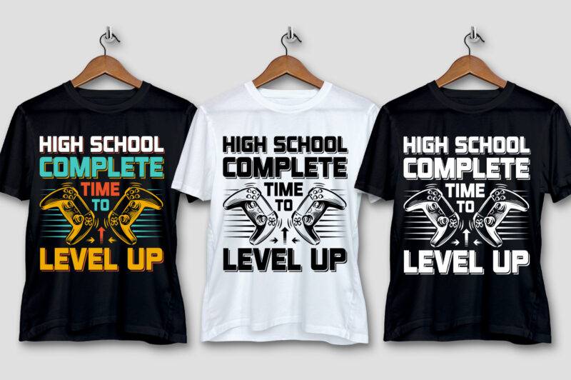 Level Up T-Shirt Design Bundle