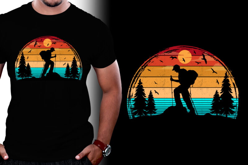 Retro Vintage Sunset T-Shirt Graphic Bundle