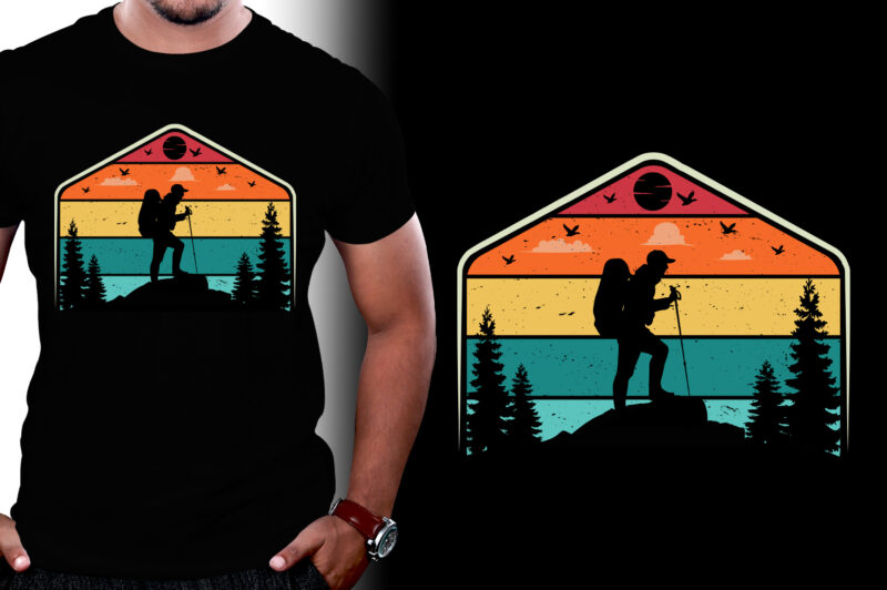 Retro Vintage Sunset T-Shirt Graphic Bundle