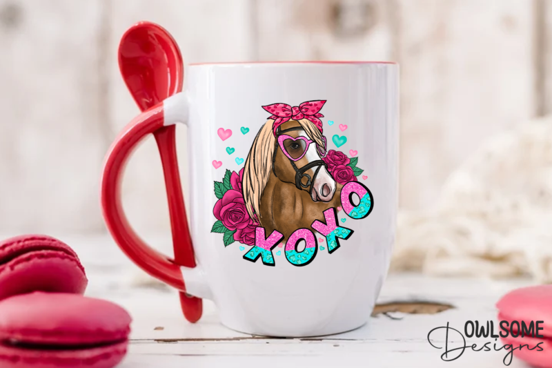 Horse XOXO Valentine PNG Sublimation