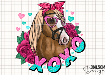 Horse XOXO Valentine PNG Sublimation graphic t shirt