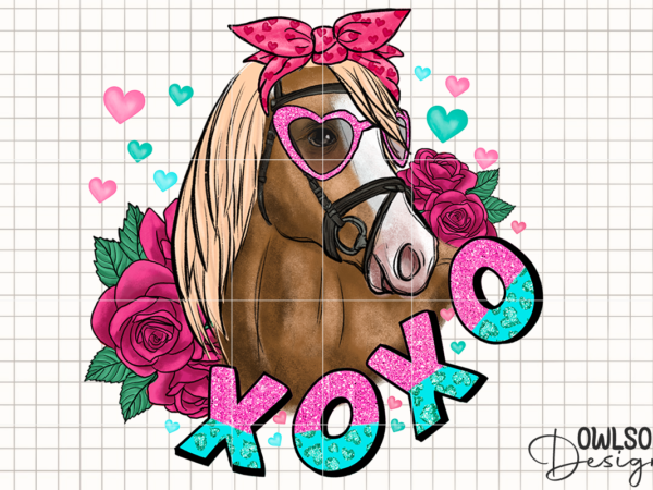 Horse xoxo valentine png sublimation graphic t shirt