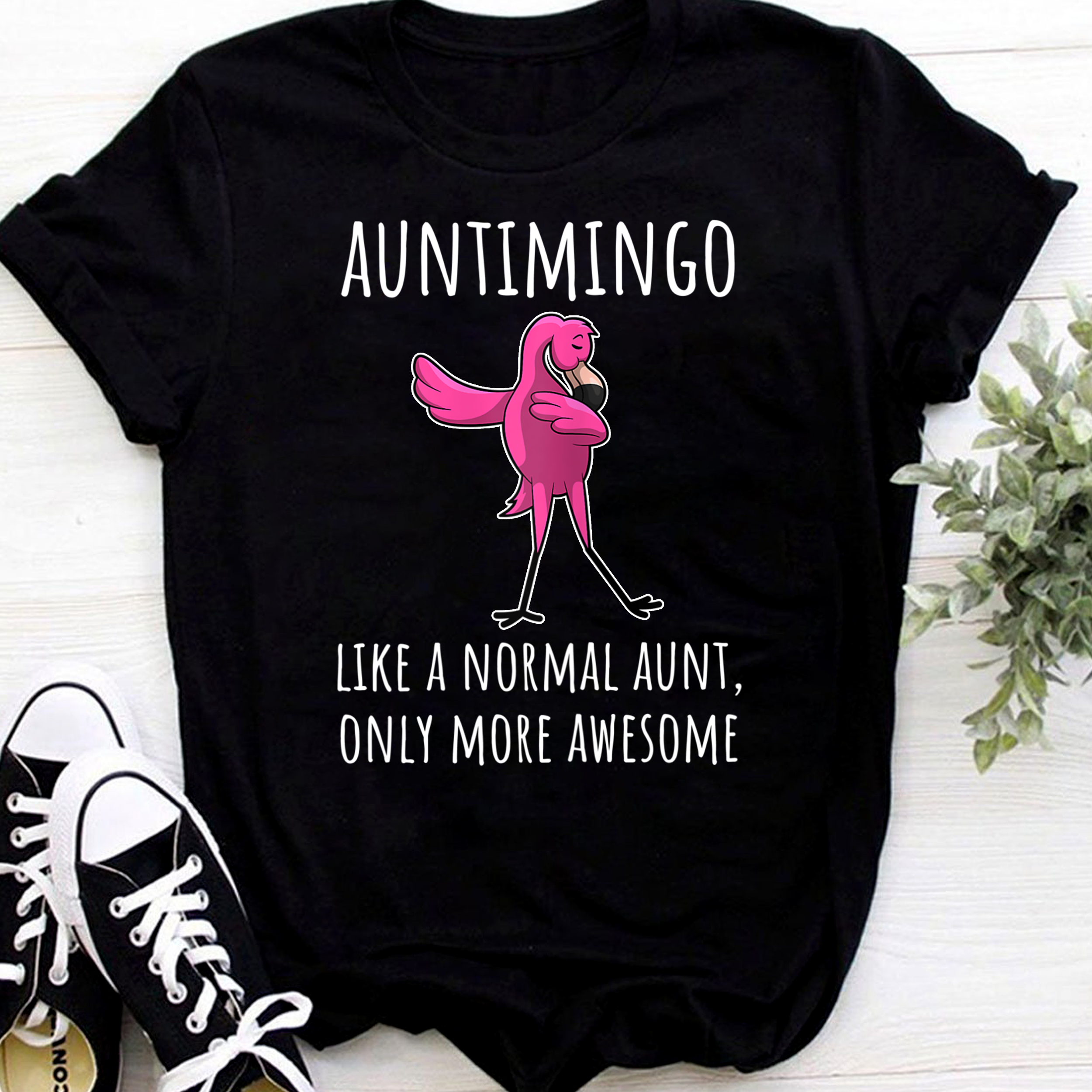 Womens Auntimingo Like An Aunt Only Awesome Dabbing Flamingo Gift T-Shirt Womens Auntimingo Like An Aunt Only Awesome Dabbing Flamingo Gift T-Shirt
