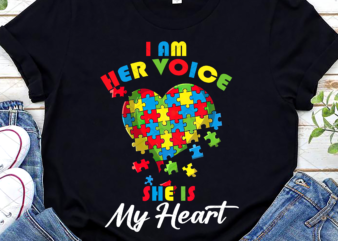 I Am Her Voice She Is My Heart Autism Awareness Png, Autism Awareness Gift, Awareness Month, Holiday Gift, Support Team PNG File TL