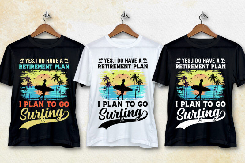 Sunset Retro Vintage T-Shirt Design Bundle