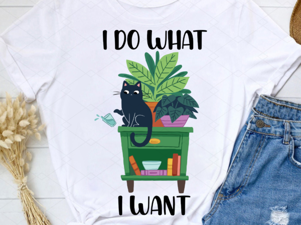 I do what i want shirt, cute cat shirt, cat lover, funny gift t-shirt, cat attitude, funny cat, gifts for pet lover png file tc