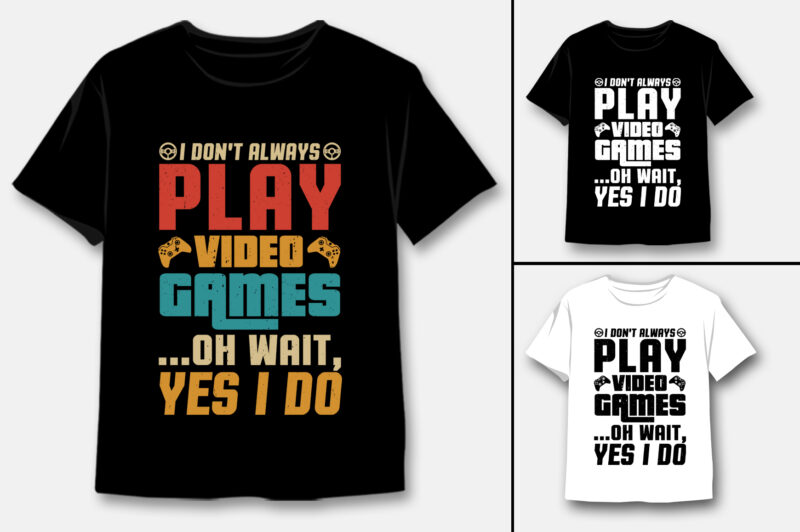 Video Game T-Shirt Design Bundle