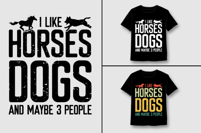 Dog Typography T-Shirt Design Bundle
