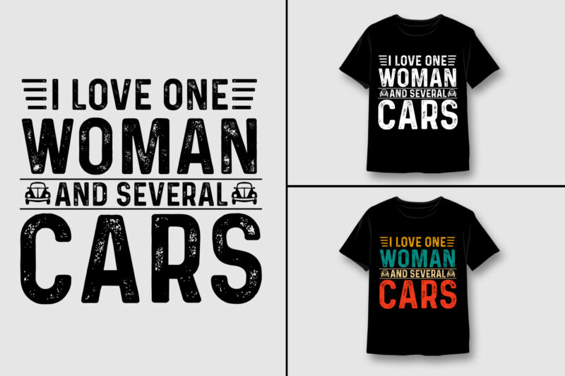 Car Train Lover T-Shirt Design Bundle