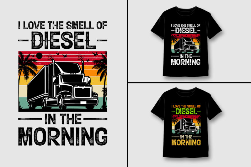 Trucker T-Shirt Design Bundle