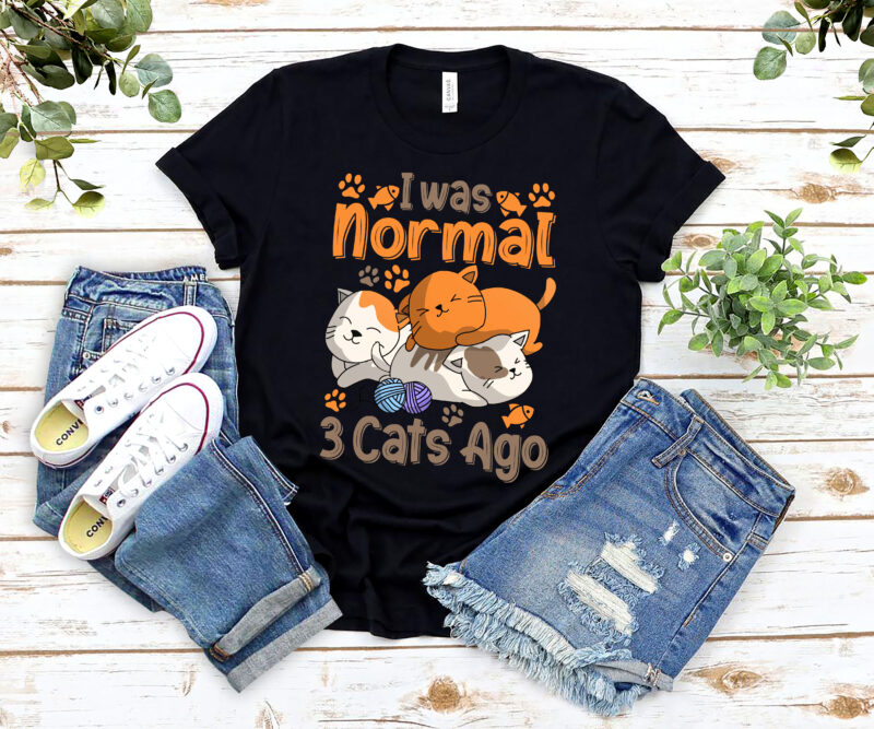 I Was Normal 3 Cats Ago , Cat Love, Funny cat, Cat Love Gift, Birthday Gift, Holiday Gift, Cat Gift