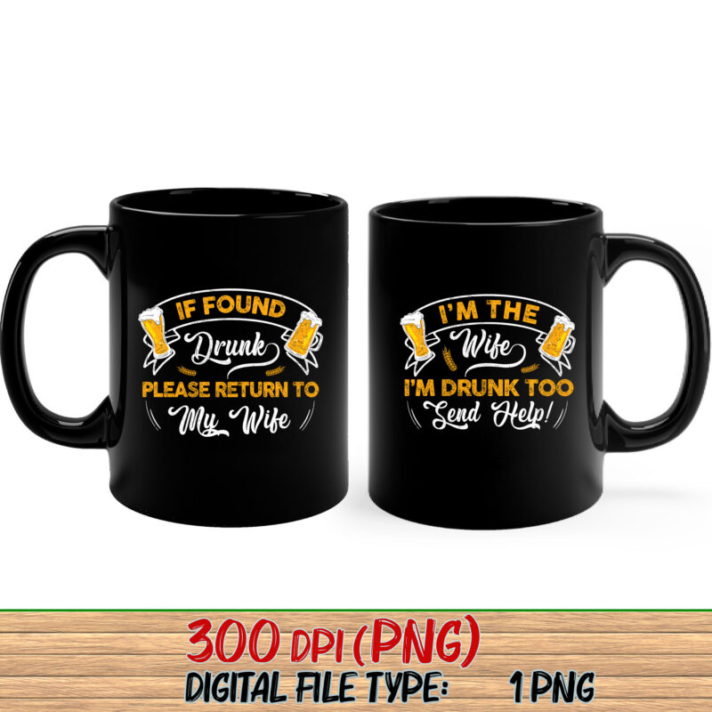 If Found Drunk Return To Wife Couples Funny Drinking Vintage NC