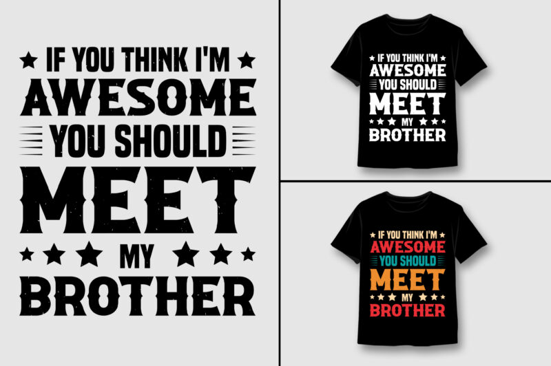 Brother T-Shirt Design Bundle