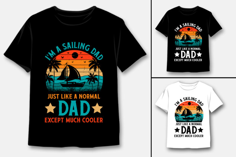 Dad Sunset Vintage T-Shirt Design Bundle