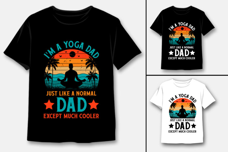 Dad Sunset Vintage T-Shirt Design Bundle