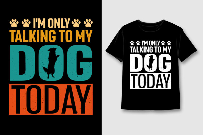 Dog Typography T-Shirt Design Bundle