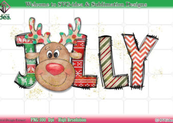 Christmas Jolly Reindeer PNG Sublimation Design