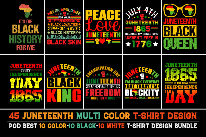 Juneteenth T-Shirt Design Bundle