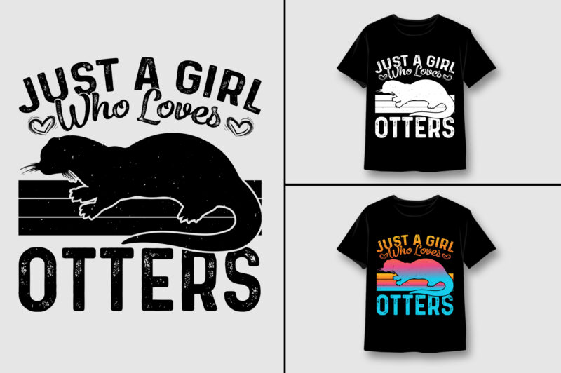 Just A Girl Who Loves T-Shirt Design Bundle